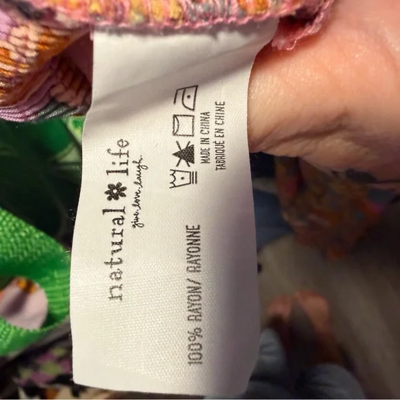 Natural Life Floral Wide-Leg Jumpsuit with Smocked Bodice Boho Vibes Size Medium - Picture 6 of 9